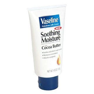 Vaseline Petroleum Jelly Cream, Soothing Moisture with Cocoa Butter for Ash Relief, Tube 4.5oz. : Beauty