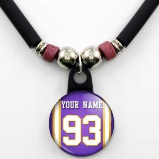 Minnesota Vikings Jersey Necklace Personalized with Your Name and Number: Personalized Football: Jewelry