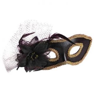 Black Floral Venetian Mask Costume Masks Clothing