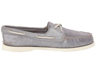 Sperry Top Sider A/O 2 Eye Silver Sparkle Suede