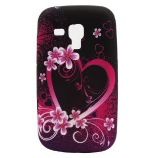 Flower Heart Design TPU Gel Case Shell Shield for Samsung Galaxy S Duos S7562 Cell Phones & Accessories