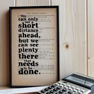 inspirational science quote book page print by bookishly