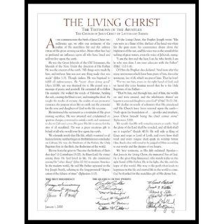 The Living Christ. The Testimony of the Apostles. The First Presidency and Council of the Twelve Apostles of The Church of Jesus Christ of Latter Day Saints 11"x17": Mormon Church: Books
