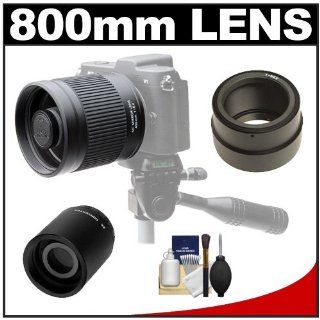 Kenko 400mm f/8 Mirror Lens for Mirrorless & DSLR Cameras (T Mount) with 2x Teleconverter (=800mm) + Cleaning Kit for Sony Alpha NEX C3, NEX F3, NEX 5, NEX 5N, NEX 5R & NEX 7 Digital Cameras : Camera Lenses : Camera & Photo
