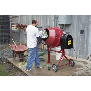 Northern Industrial Portable Cement Mixer — 6 Cubic Ft., 1 HP, Model# CM180L  Cement Mixers