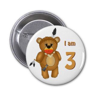 Child's Age Cute Native American Indian Teddy Bear Pin