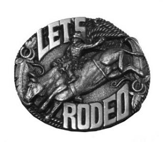 Lets Rodeo Bull Riders Belt Buckle Western Cowboy: Clothing