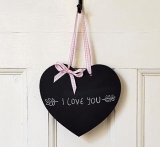 handmade heart chalkboard by altered chic