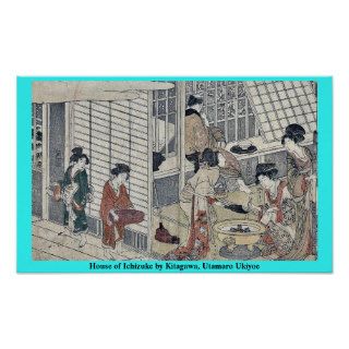 House of Ichizuke by Kitagawa, Utamaro Ukiyoe Posters