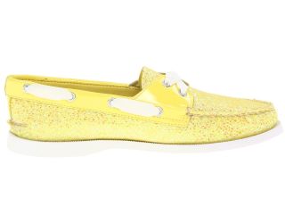 Sperry Top Sider A/O 2 Eye Lime Glitter/Patent