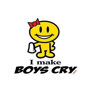 I Make Boys Cry, Girls T shirt: Clothing