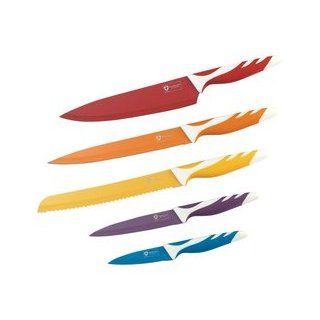 5 Pc Colored Knife Set: Kitchen & Dining