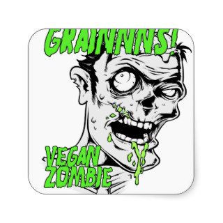 Vegan Zombie   Vegetarian zombie, Funny Zombie Sticker
