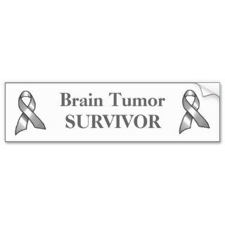 Gray Ribbon Survivor Bumper Sticker