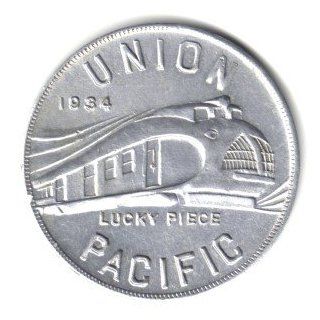 1934 Chicago World's Fair Medal   Union Pacific Lucky Piece 