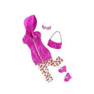 Barbie Complete Looks Doll Clothes   Pink Dress with Gold Clutch Purse Toys & Games