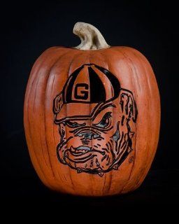 Georgia Bulldogs UGA Fall Resin Pumpkin Decor : Sports Fan Home Decor : Sports & Outdoors
