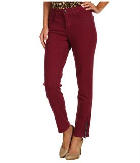 NYDJ Chloe Fitted Ankle in Stretch Sueded Denim with Zipper Detail at the Hem in Azalea