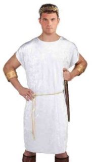 Forum Mens Roman Greek Marc Antony Halloween Costume White Tunic: Clothing