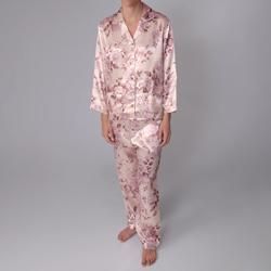 Liliana Women's Two Piece Light Blush Long Sleeve Pajama Set Pajamas & Robes