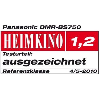 Panasonic DMR BS750EGK Blu ray Disc Rekorder mit 250 GB Festplatte (DVB S2 Tuner, Upscaler 1080p, DivX zertifiziert, HDMI, USB 2.0) schwarz: Heimkino, TV & Video