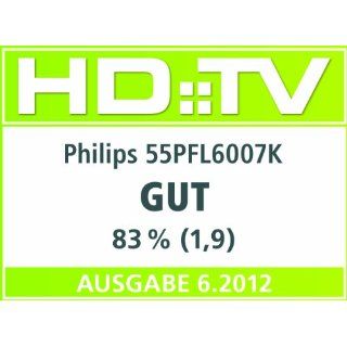Philips 55PFL6007K/12 140 cm (55 Zoll) Ambilight 3D LED Backlight Fernseher, EEK A++ (Full HD, 400 Hz PMR, DVB T/C/S2, CI+, WiFi, Smart TV) schwarz: Heimkino, TV & Video