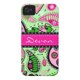 Personalized iPhone 4 Paisley Mobile Device Case iPhone 4 Case Mate Cases