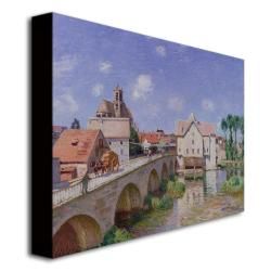 Alfred Sisley 'The Bridge at Moret, 1893' Canvas Art Trademark Fine Art Canvas