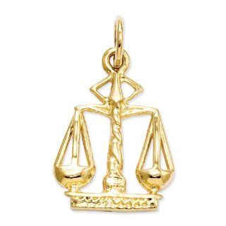 Small Scales of Justice Charm in 14 Karat Yellow Gold: Jewelry