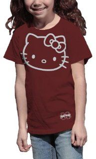 NCAA Mississippi State Bulldogs Hello Kitty Inverse Girls' Crew Tee Shirt : Sports Fan T Shirts : Sports & Outdoors