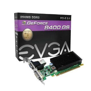 Evga GeForce 8400 GS 567MHz DDR2 256 MB 4.3GB/s PCI E 2.0 Heatsink with DVI and VGA Graphic Card 256 P2 N722 LR: Electronics