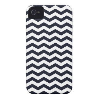 Navy blue chevron zig zag textured zigzag pattern Case Mate iPhone 4 case