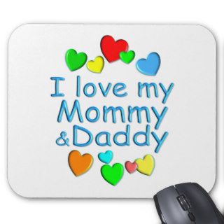 I Love Mommy & Daddy Mouse Mats