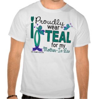 I Wear Teal For My Mother In Law 27 Ovarian Cancer Shirt