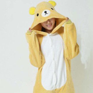 Triline Kigurumi Pajamas Anime Cosplay Pyjamas Costume Rilakkuma (Kuma) M: Adult Sized Costumes: Clothing