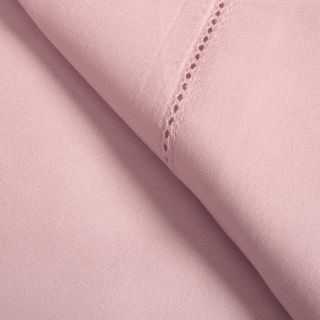 Elite Home Products Camden Hemstitch Egyptian Cotton Sheet Set Pink Size California King