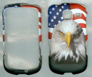Samsung Freeform 4 SCH R390 R390X R390C Comment 2 Phone Cover Case hard rubberized snap on faceplate protector HUNTER USA FLAG WHITE BIRD: Cell Phones & Accessories