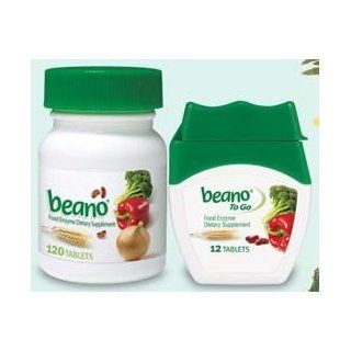 Beano Home & Away 2   Combo Pack Food Enzyme Dietary Supplement   120 Tablets & 12 Tablet Portable Pack (Total of 264 Tablets): Health & Personal Care