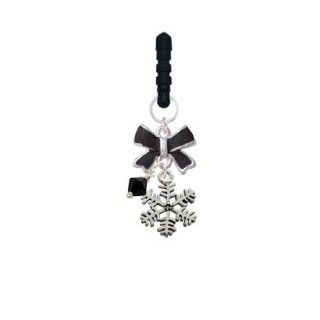 Snowflake Black Emma Bow Phone Candy Charm: Cell Phones & Accessories