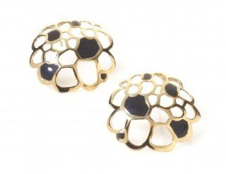 Black Coral Reef Earrings   Gold Nautical Jewelry   Millefiori Polymer Clay Charm   Romantic Gifts: Adina Plastelina: Jewelry