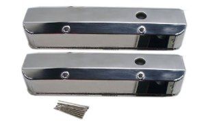 Sbc Chevy Tall Fabricated Aluminum Valve Covers Sb V8 With Pcv Holes 283 400: Automotive