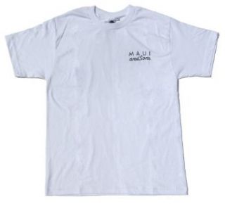 Maui & Sons Men's Cookie Logo T Shirt, White, X Large at  Mens Clothing store: Fashion T Shirts