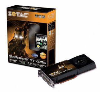 Zotac ZT 285E3LA FSPNVIDIA GeForce GTX 285 1GB GDDR3 648/2484MHz Video Card Electronics