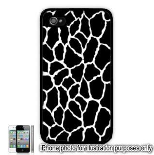 Black Giraffe Animal Print Pattern Apple iPhone 4 4S Case Cover Skin Black: Cell Phones & Accessories