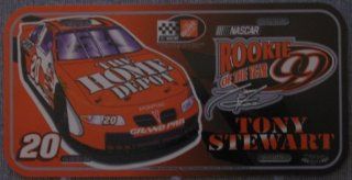 NASCAR Tony Stewart #20 Home Depot Rookie of the Year License Plate Cover : Sports Fan License Plate Covers : Sports & Outdoors
