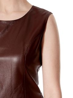 Pied a Terre Leather and Ponte Dress Wine
