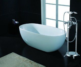 AKDY Bathroom White Color FreeStand Acrylic Bathtub And Faucet AZ F277 WFA    