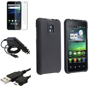 eForCity 4 Accessory Bundle Case Charger LCD Compatible with LG T Mobile G2X Cell Phones & Accessories