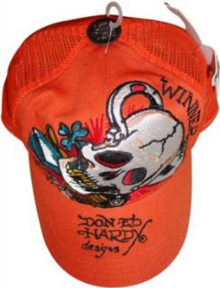 Men's Ed Hardy Hat Baseball Cap Orange Winner Takes All at  Mens Clothing store: