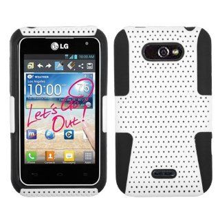 ASMYNA White/Black Astronoot Phone Protector Cover for LG MS770 (Motion 4G) LG LW770 (Optimus Regard): Cell Phones & Accessories